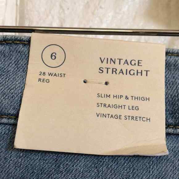 Universal thread‎ straight stretch high-rise button Blue Jeans Women’s Size 6 - Picture 6 of 7
